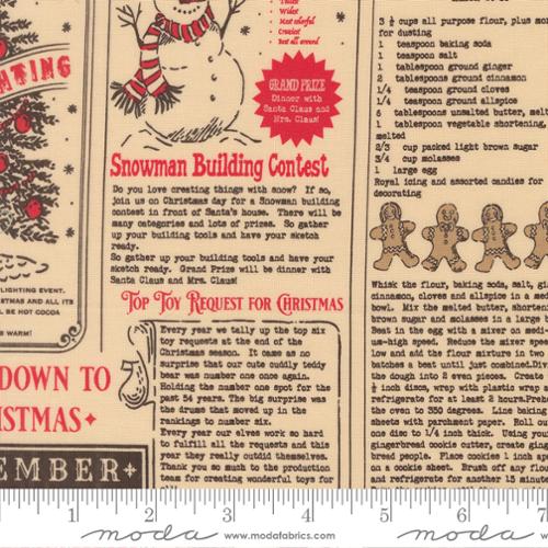 Natural Midnight North Pole News & Print Vintage- Holiday Cheer