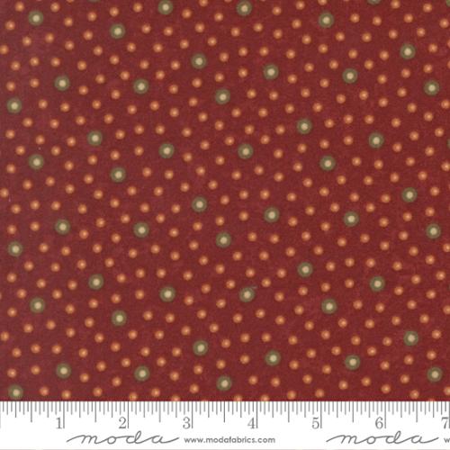 Barn Red Rain Drop Dots- Flannel Season