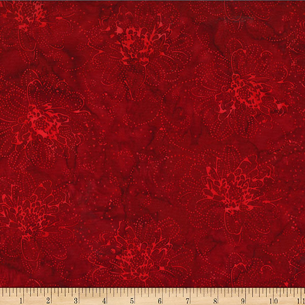 Dotty Chrysanthemum Scarlet Batik