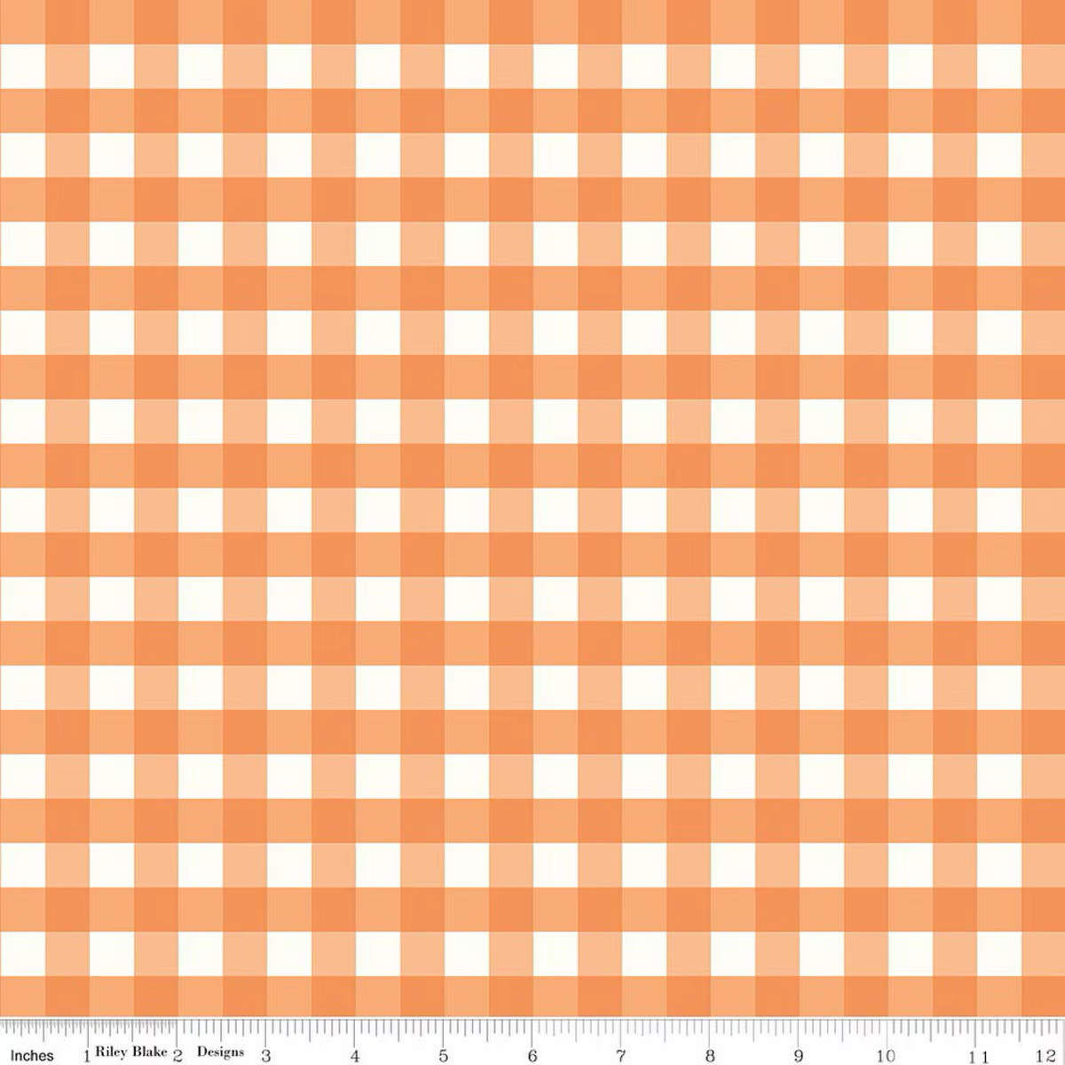 Gingham Orange Flannel- I Love You to the Moon
