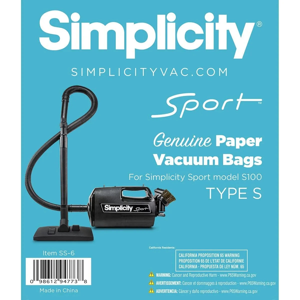 Paper Bags for S100 Sport Portable Canister (6-Pack)